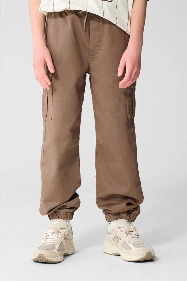 Shoeby loose casual broek donkerbruin