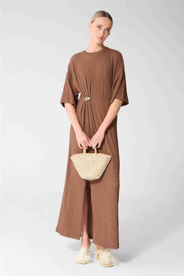 Shoeby maxi jurk bruin - Foto 3