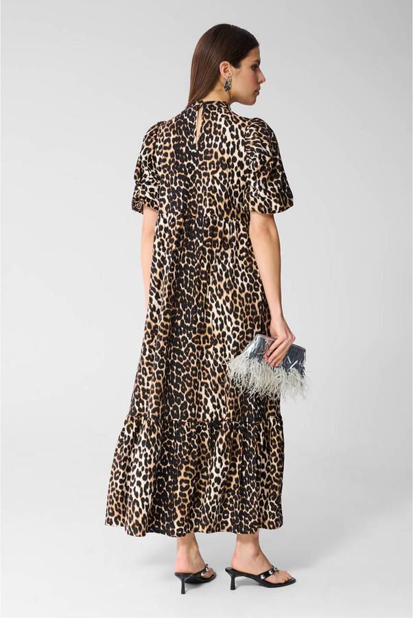 Shoeby maxi jurk met panterprint bruin - Foto 2