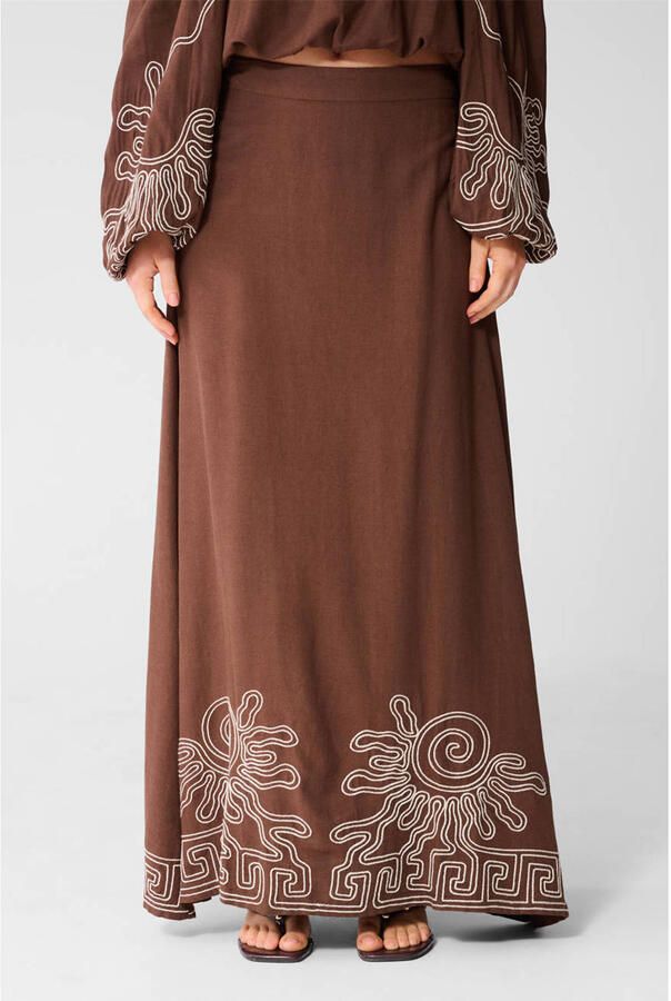 Shoeby maxi rok bruin