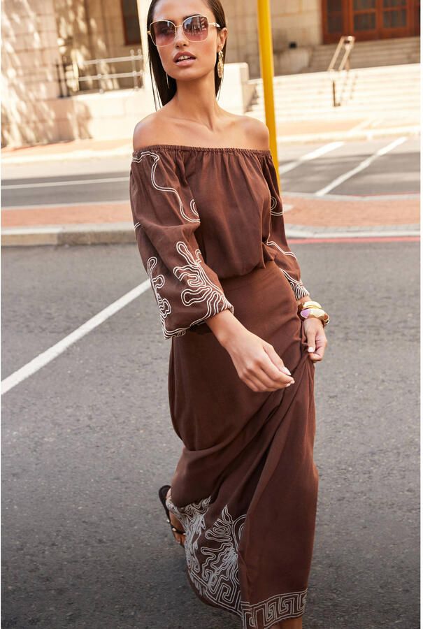 Shoeby maxi rok bruin - Foto 2