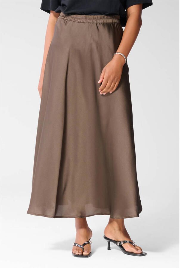 Shoeby midi rok bruin