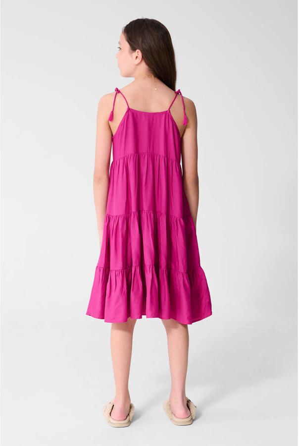 Shoeby midi zomerjurk met plooien paars - Foto 3