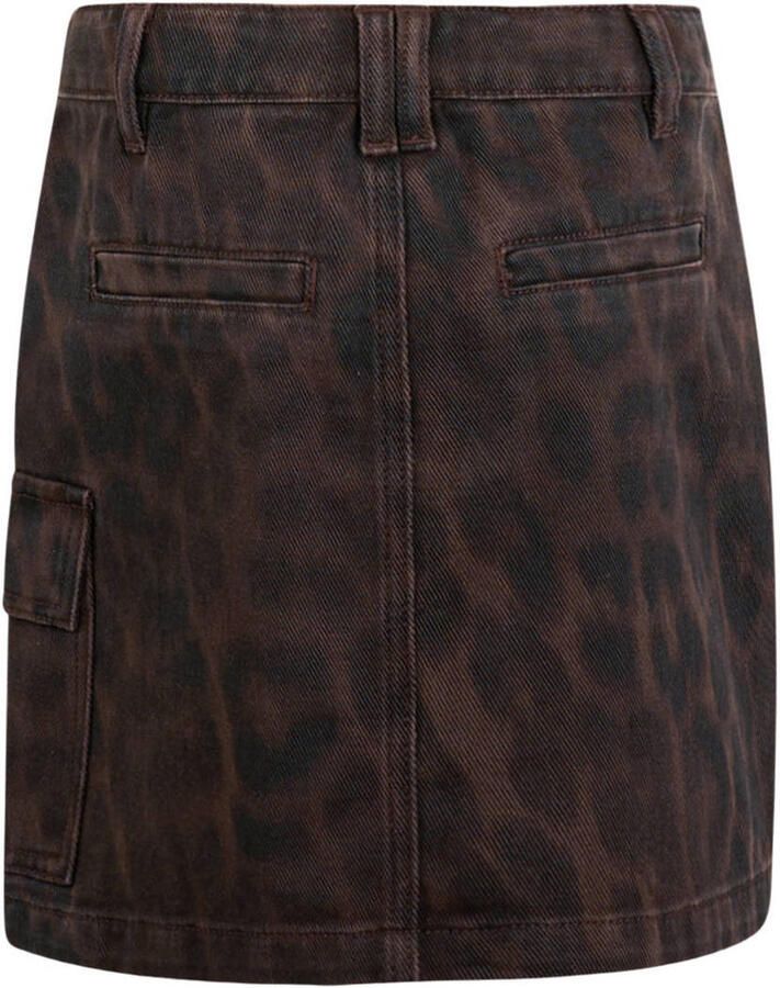 Shoeby mini rok met panterprint bruin - Foto 2