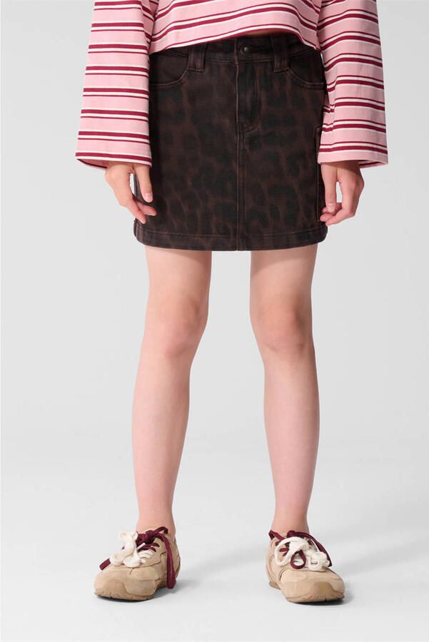 Shoeby mini rok met panterprint bruin - Foto 3