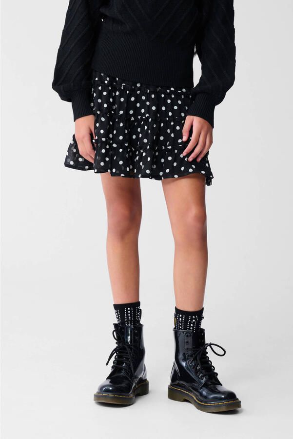 Shoeby mini rok met stippen zwart
