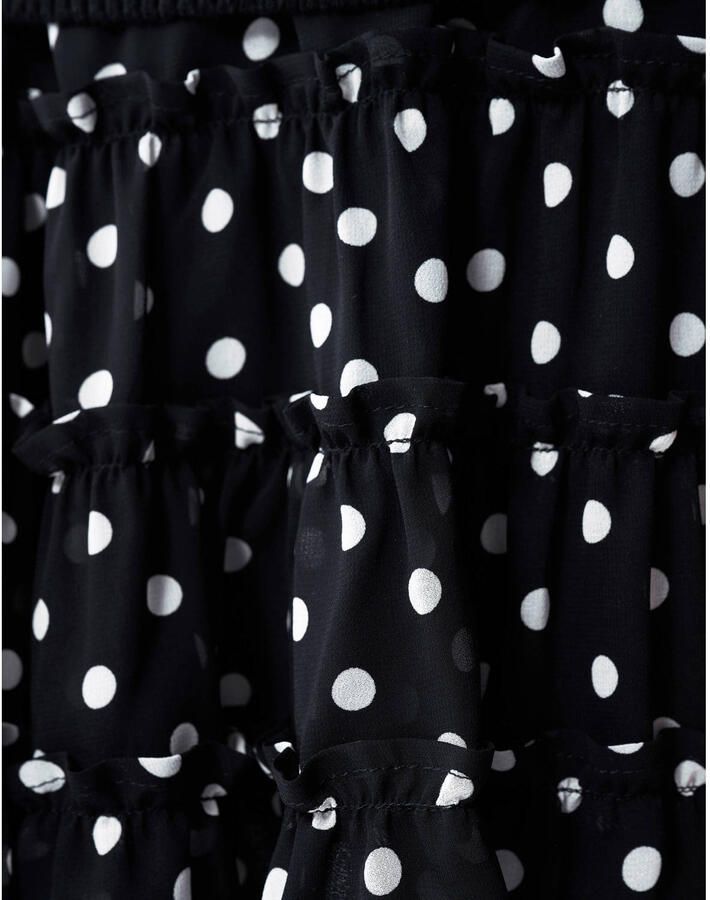 Shoeby mini rok met stippen zwart - Foto 2