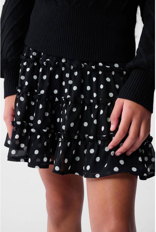 Shoeby mini rok met stippen zwart - Foto 3