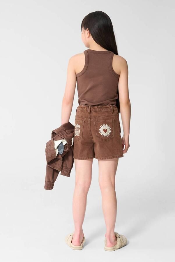 Shoeby mouwloze top bruin