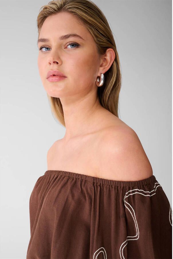 Shoeby off shoulder top bruin - Foto 3