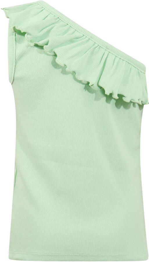 Shoeby one shoulder top groen - Foto 3