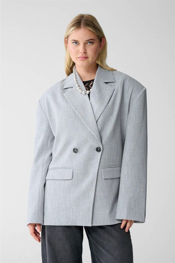 Shoeby oversized blazer grijs