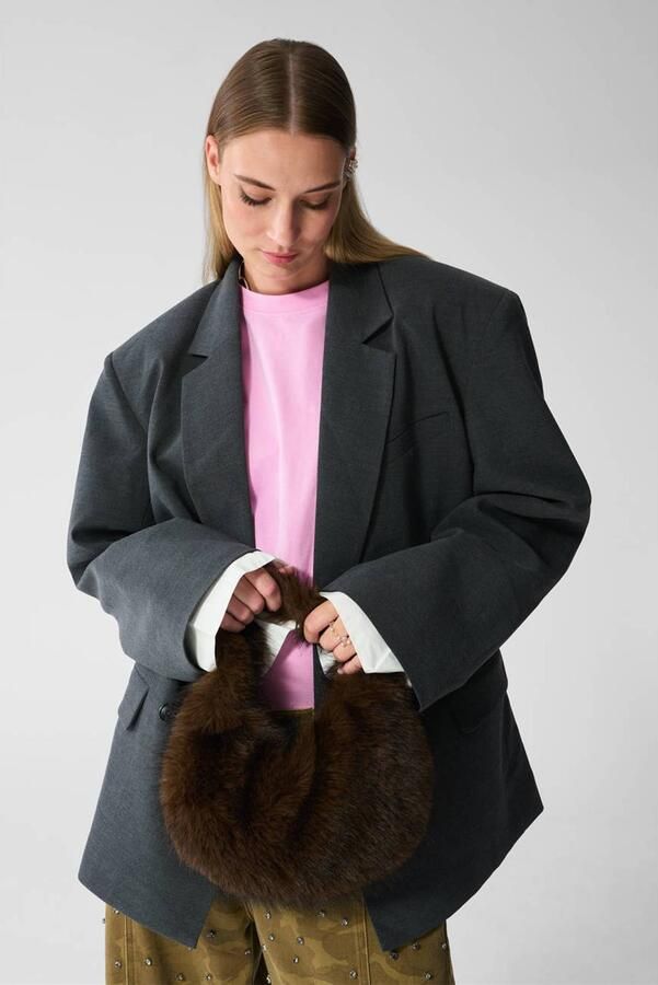 Shoeby oversized double breasted blazer antraciet