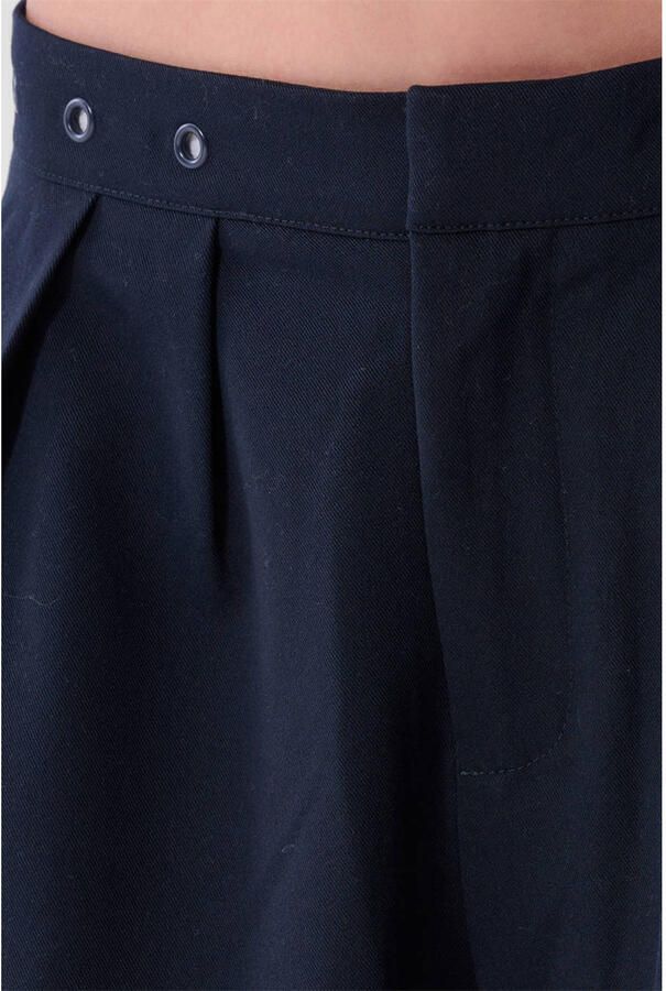 Shoeby pantalon met plooien marineblauw - Foto 2