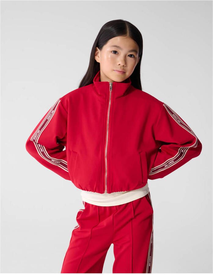 Shoeby rechtvallend sweatvest rood