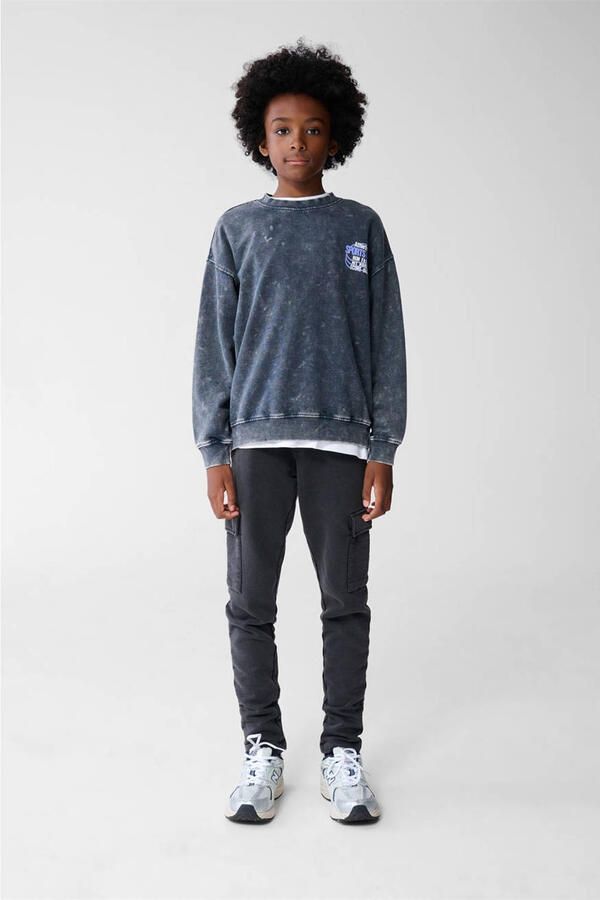 Shoeby regular cargo broek antraciet - Foto 3