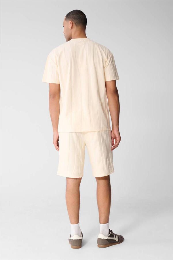 Shoeby regular casual short lichtgeel met ingebreid patroon - Foto 3
