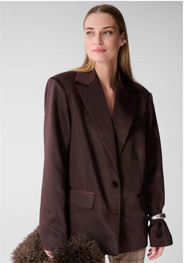 Shoeby regular fit blazer bruin