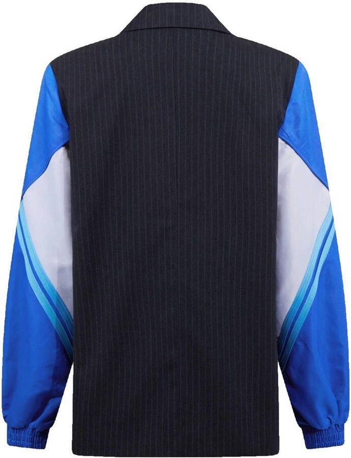 Shoeby regular fit blazer met krijtstreep donkerblauw - Foto 2