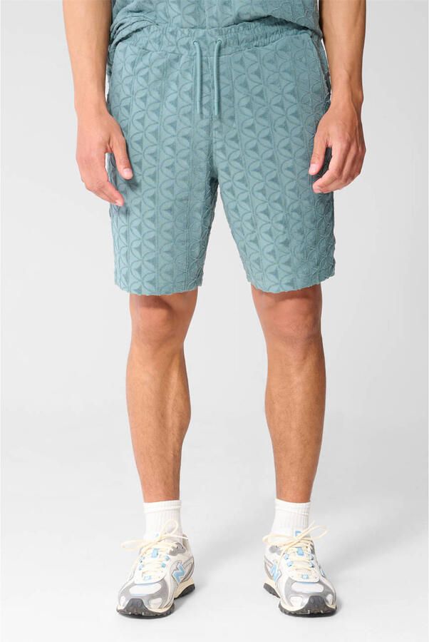 Shoeby regular fit casual short met print donkergroen