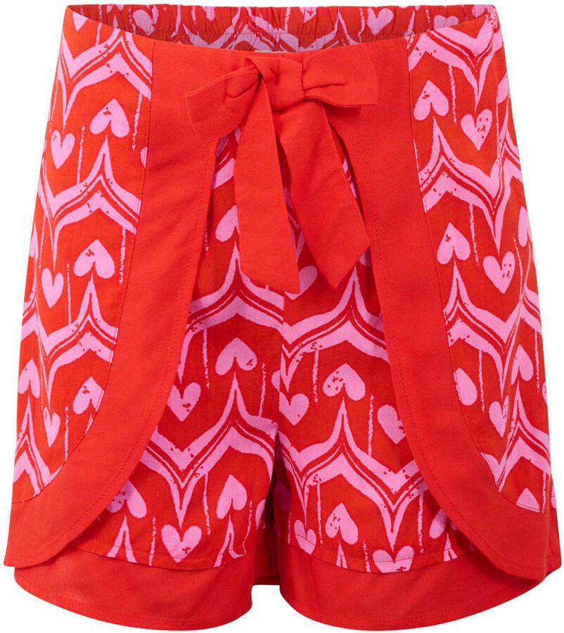 Shoeby regular fit casual short met print rood