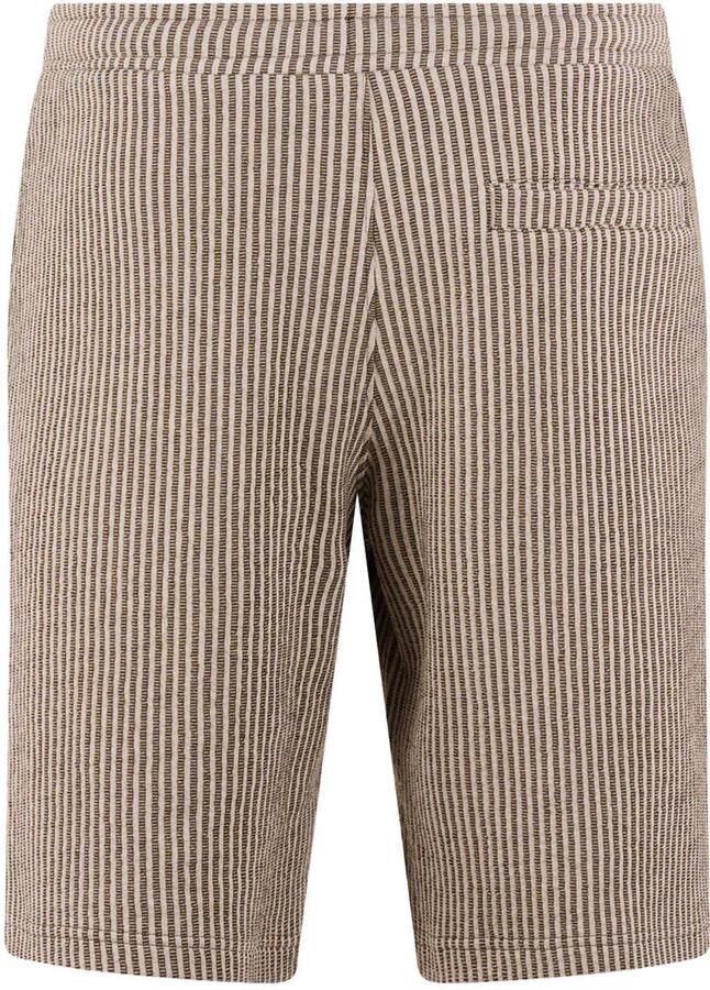Shoeby regular fit gestreepte casual short bruin - Foto 2