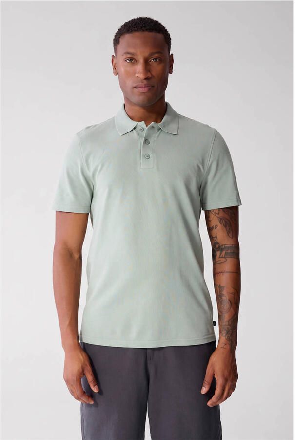 Shoeby regular fit polo lichtgroen
