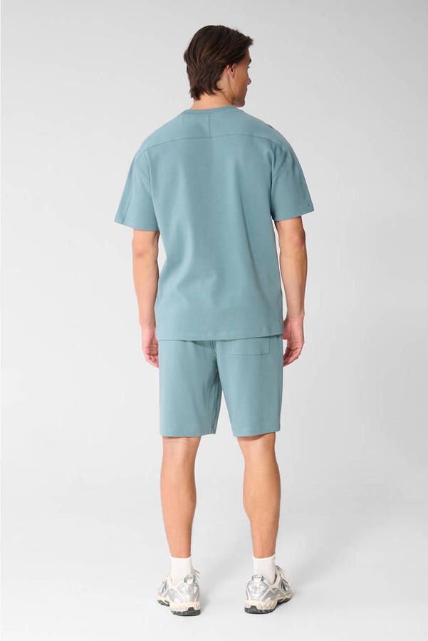 Shoeby regular fit sweatshort donkergroen - Foto 3
