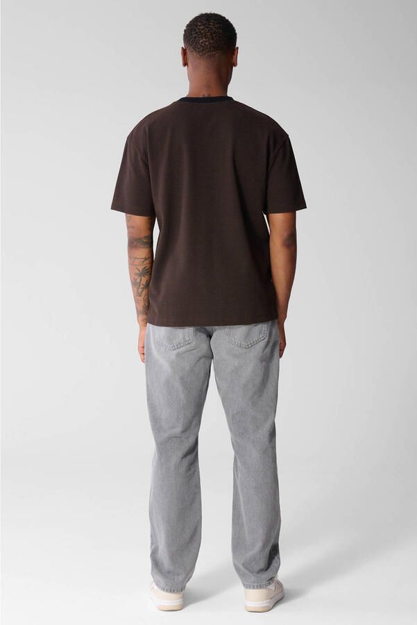 Shoeby regular fit T-shirt donkerbruin - Foto 3