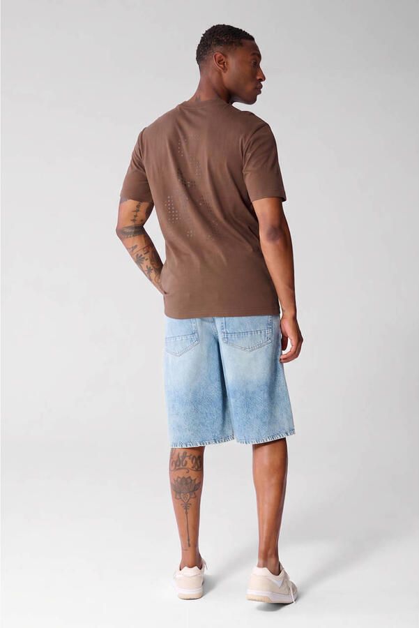 Shoeby regular fit T-shirt donkerbruin - Foto 3