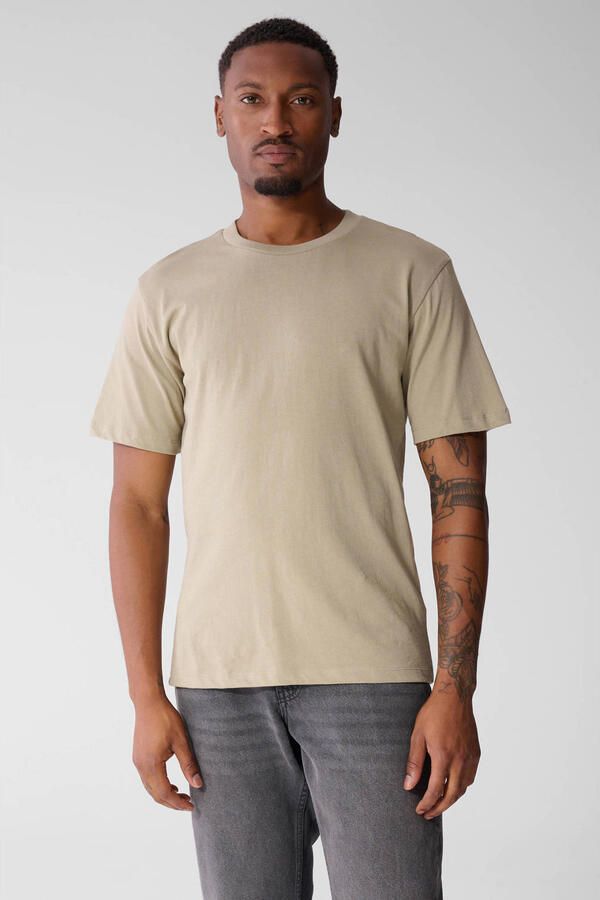 Shoeby regular fit T-shirt met backprint lichtgroen
