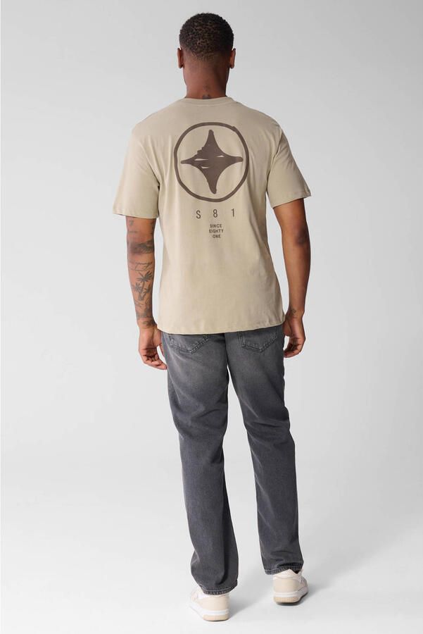 Shoeby regular fit T-shirt met backprint lichtgroen - Foto 3