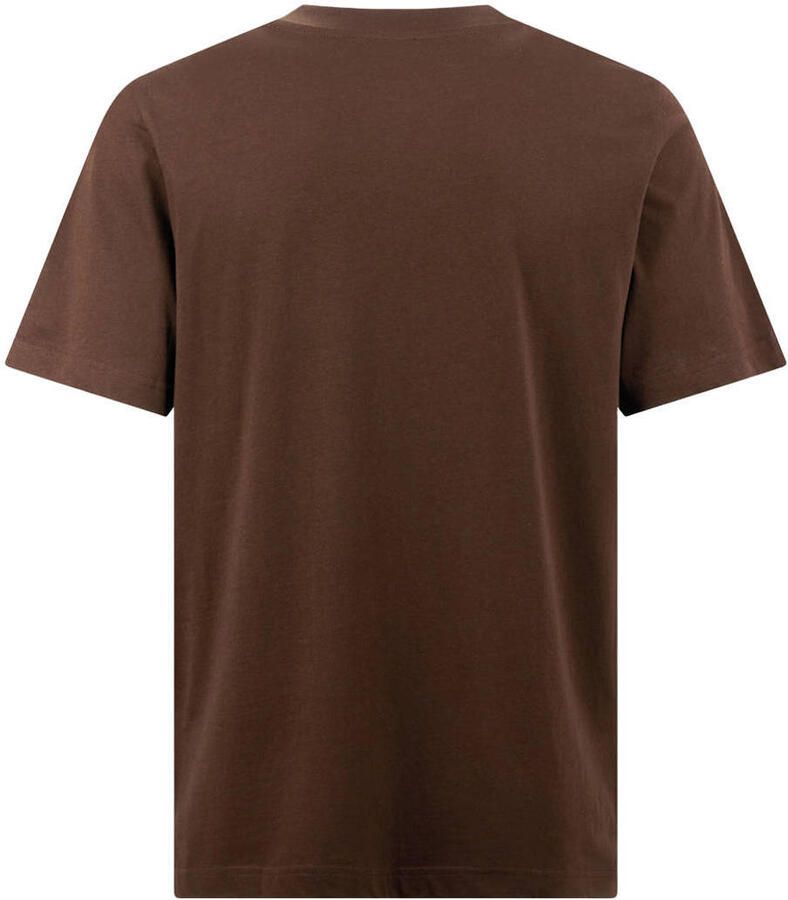 Shoeby regular fit T-shirt met logo donkerbruin - Foto 2