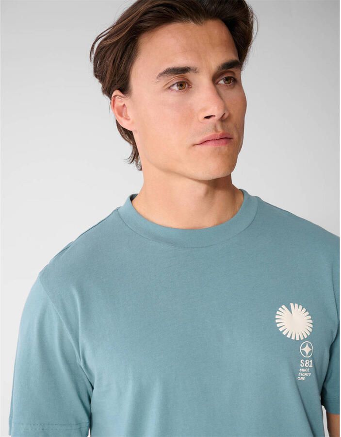 Shoeby regular fit t-shirt met logo donkergroen - Foto 2