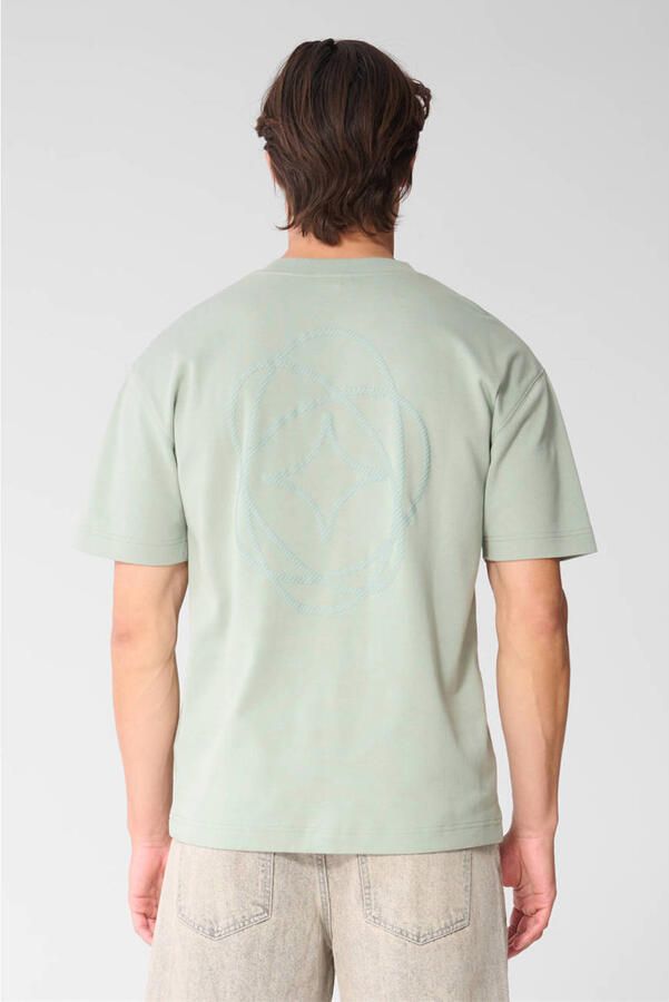 Shoeby regular fit T-shirt met logo lichtgroen - Foto 3