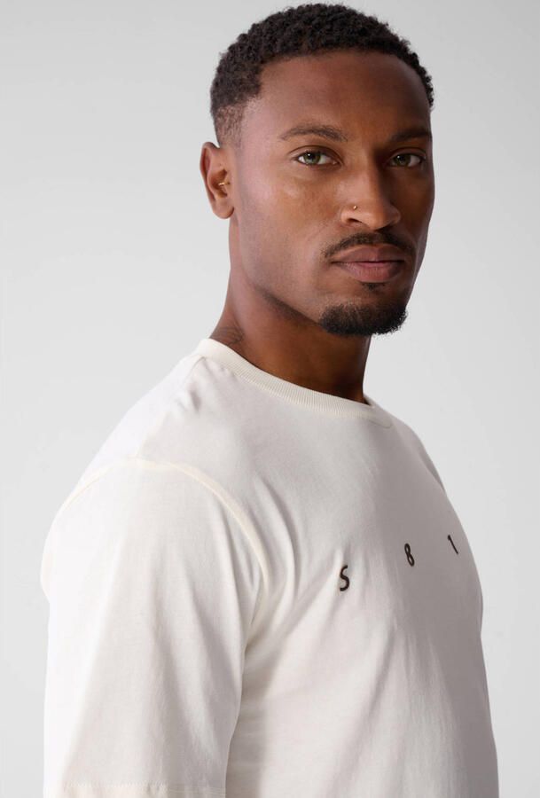 Shoeby regular fit T-shirt met print gebroken wit - Foto 2