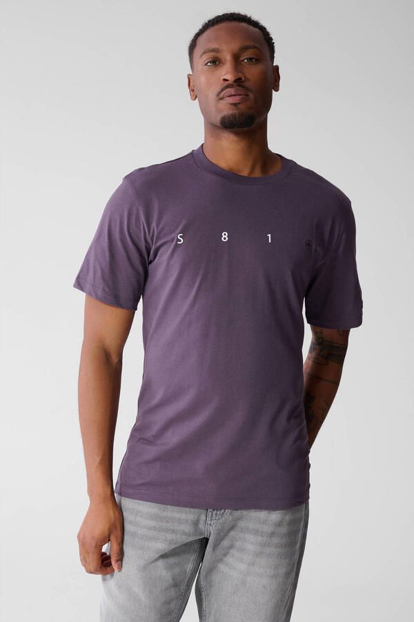 Shoeby regular fit T-shirt met print paars