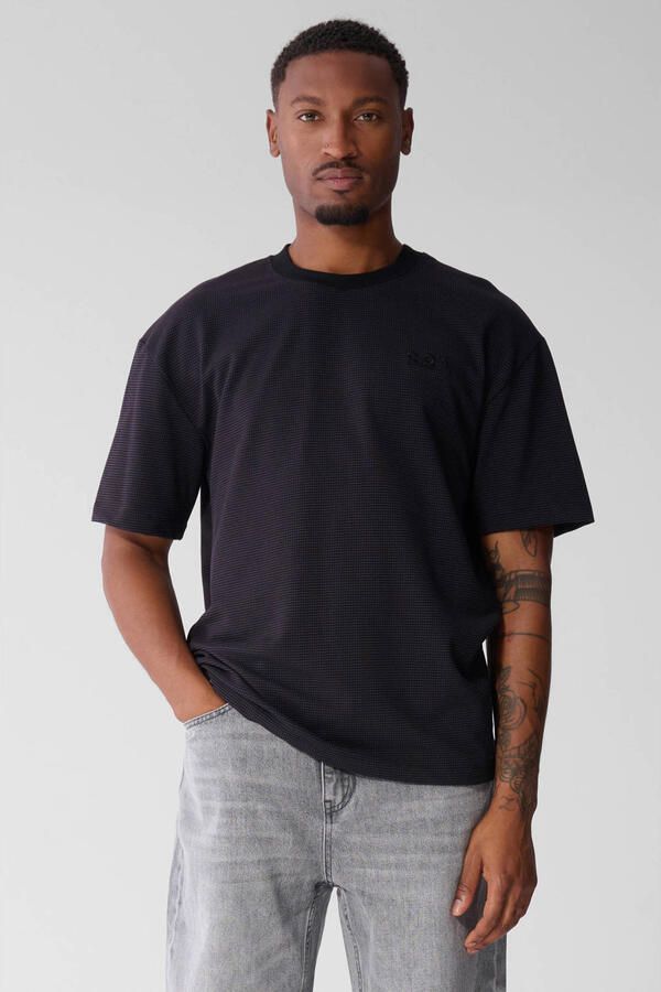 Shoeby regular fit T-shirt zwart