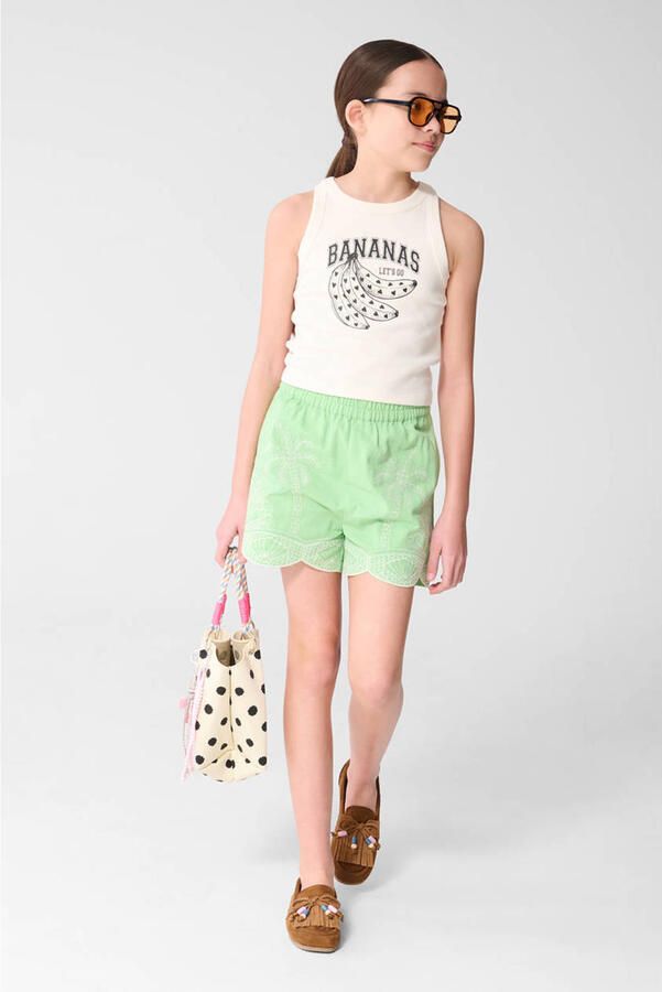 Shoeby regular high waist casual short lichtgroen - Foto 3