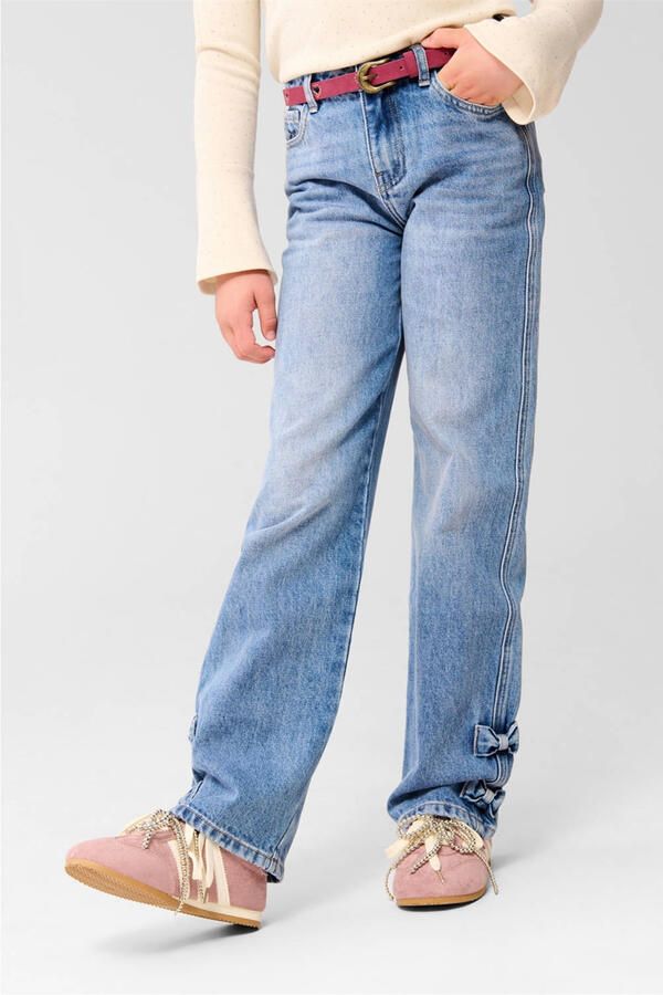 Shoeby regular high waist straight leg jeans medium blue denim