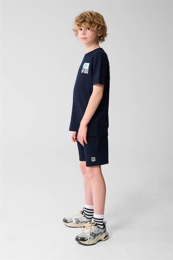 Shoeby regular sweatshort donkerblauw - Foto 3