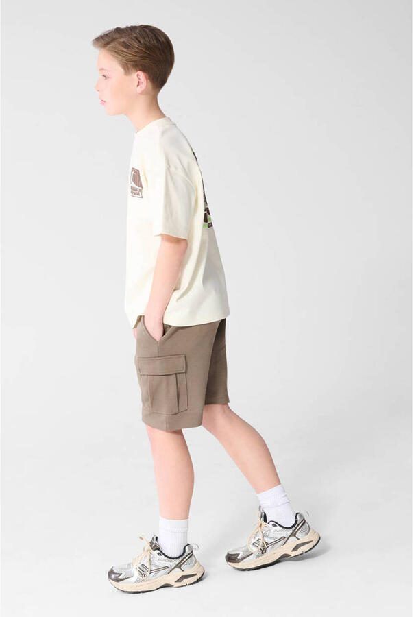 Shoeby regular sweatshort bruin - Foto 3