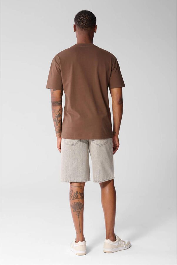 Shoeby regular T-shirt bruin - Foto 3