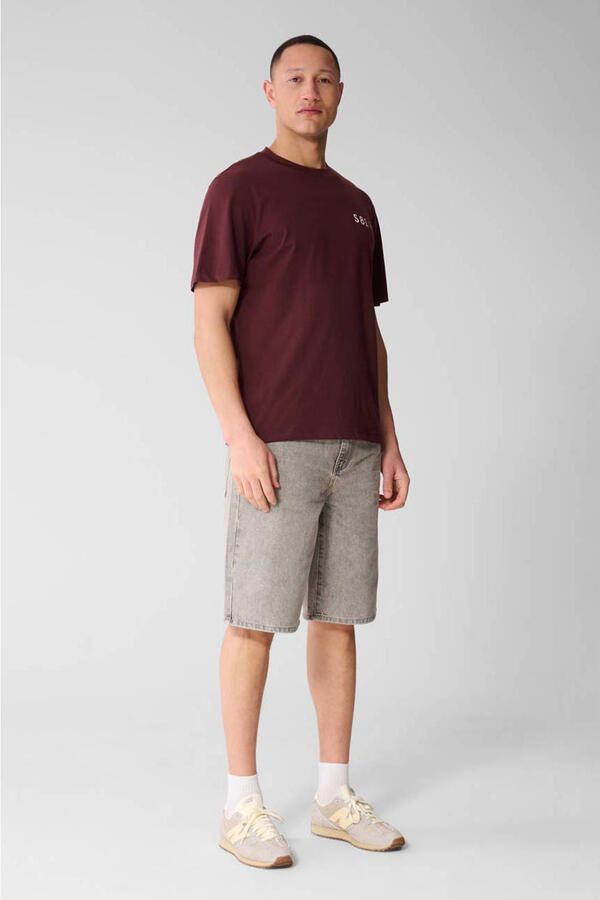 Shoeby regular T-shirt donkerrood - Foto 3