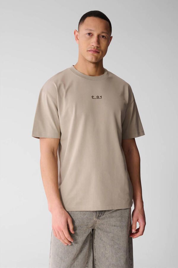 Shoeby regular T-shirt lichtbruin