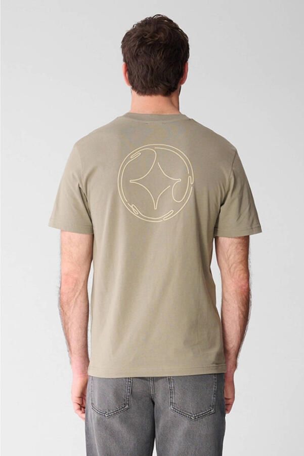 Shoeby regular T-shirt met backprint kaki - Foto 3
