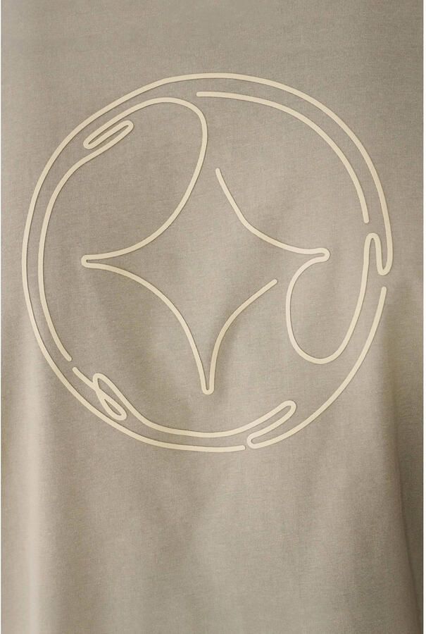 Shoeby regular T-shirt met backprint kaki - Foto 2