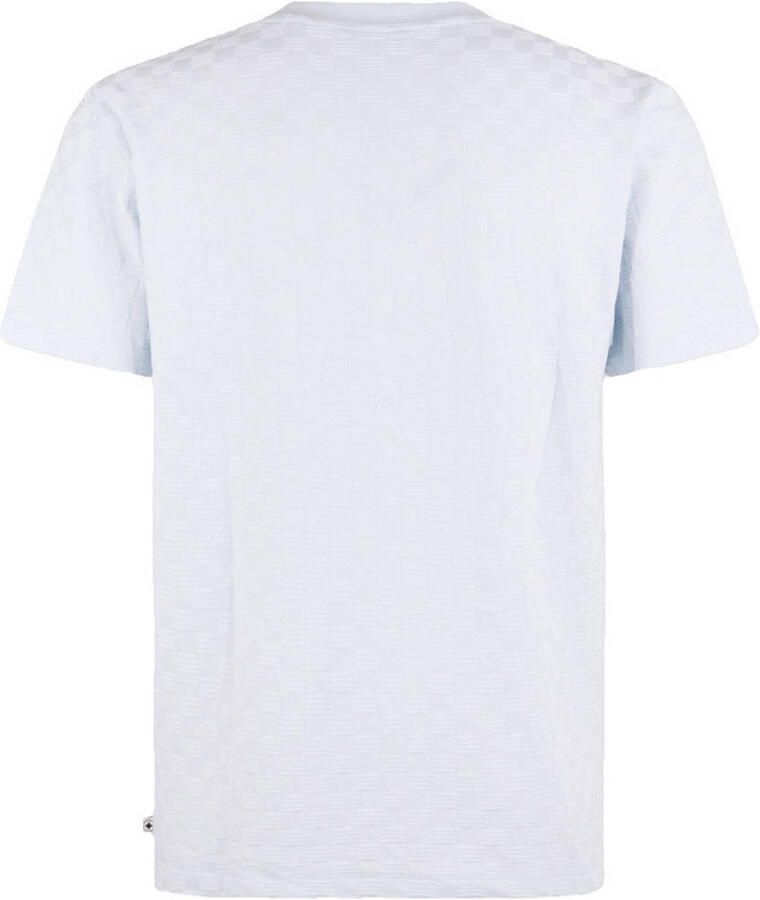 Shoeby regular T-shirt met textuur blauw - Foto 2