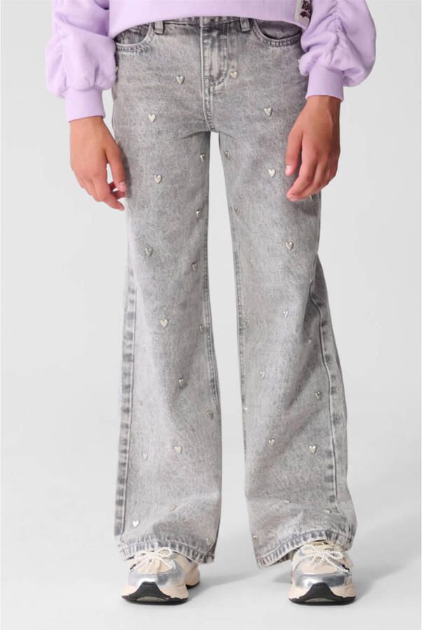 Shoeby regular waist straight leg jeans grijs