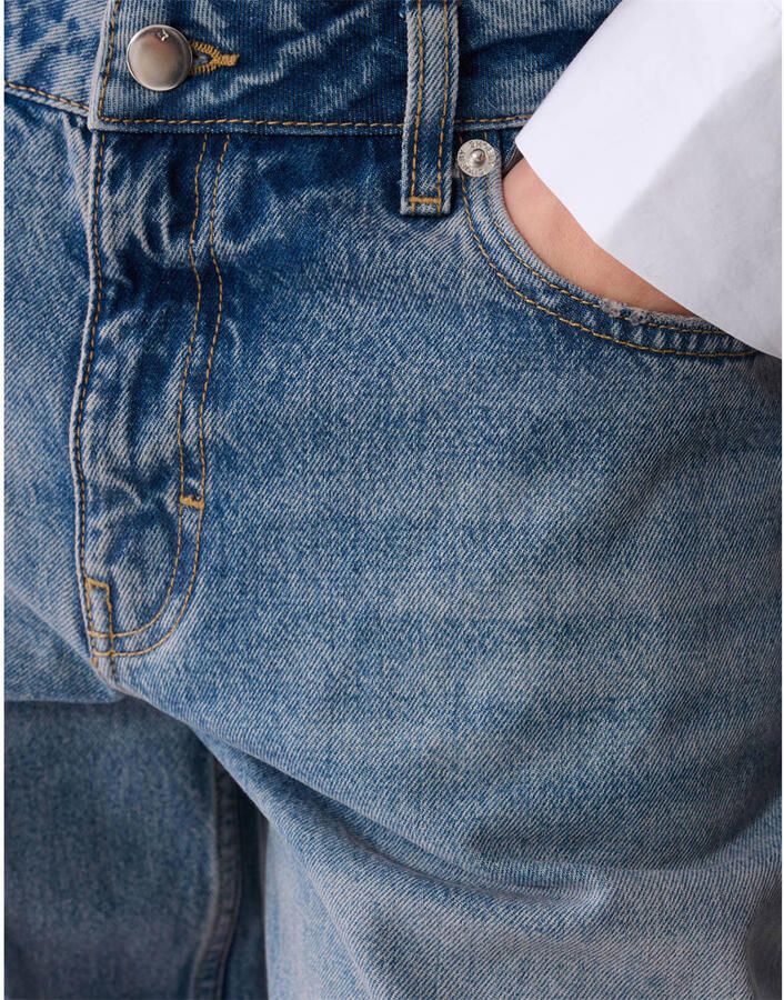Shoeby regular waist wide leg jeans blauw - Foto 2